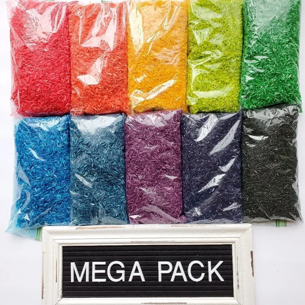 Rainbow Rice | 10 Color MEGA PACK | Sensory Bin